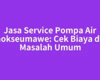 Jasa Service Pompa Air Lhokseumawe: Cek Biaya dan Masalah Umum