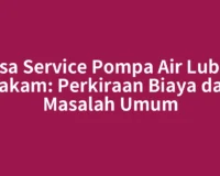 Jasa Service Pompa Air Lubuk Pakam: Perkiraan Biaya dan Masalah Umum