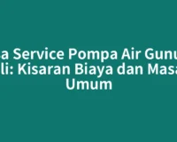 Jasa Service Pompa Air Gunung Sitoli: Kisaran Biaya dan Masalah Umum